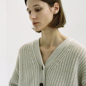 Lexx Finger Marche Wool Cardigan | Cream | S